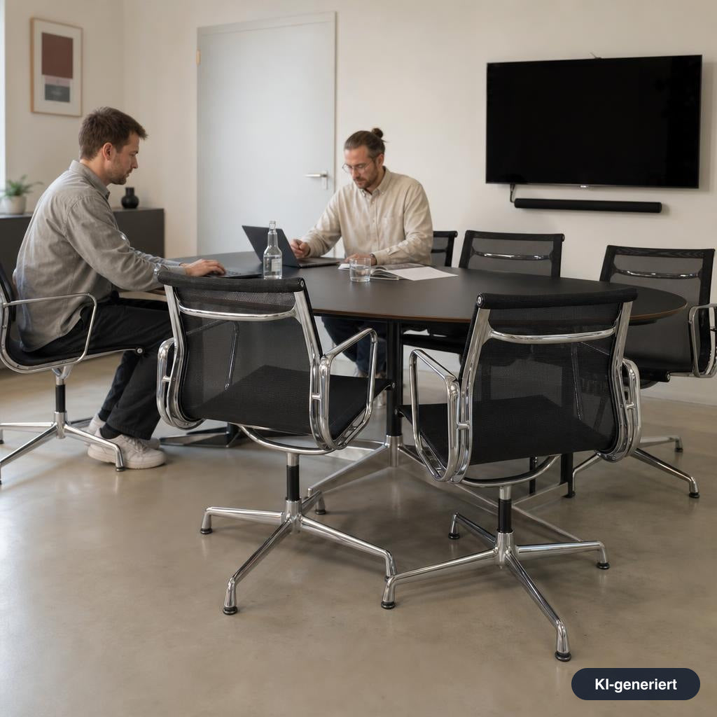 Vitra EA 108 Netz schwarz Alu