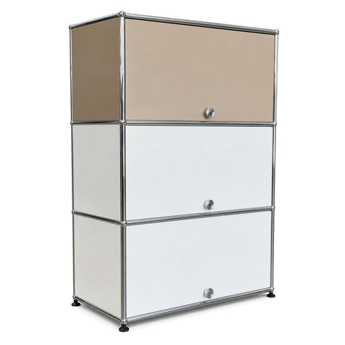 USM Haller Highboard 1x3 weiß/beige
