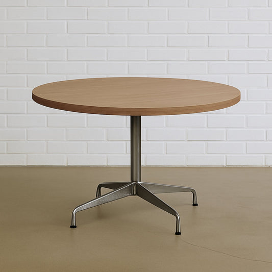 Vitra Besprechungstisch Segmented Table rund 100cm Ahornfurnier mit Eames Untergestell Chrom