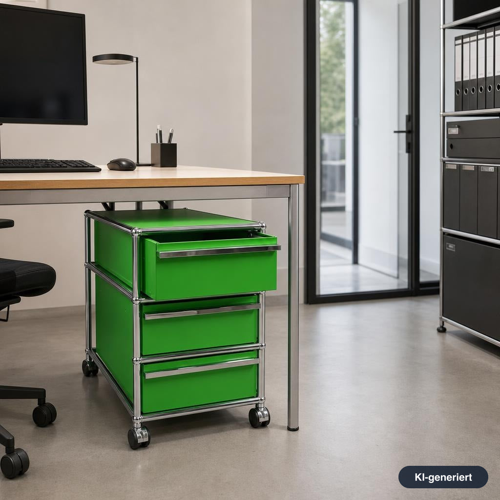 USM Haller Rollcontainer Grün