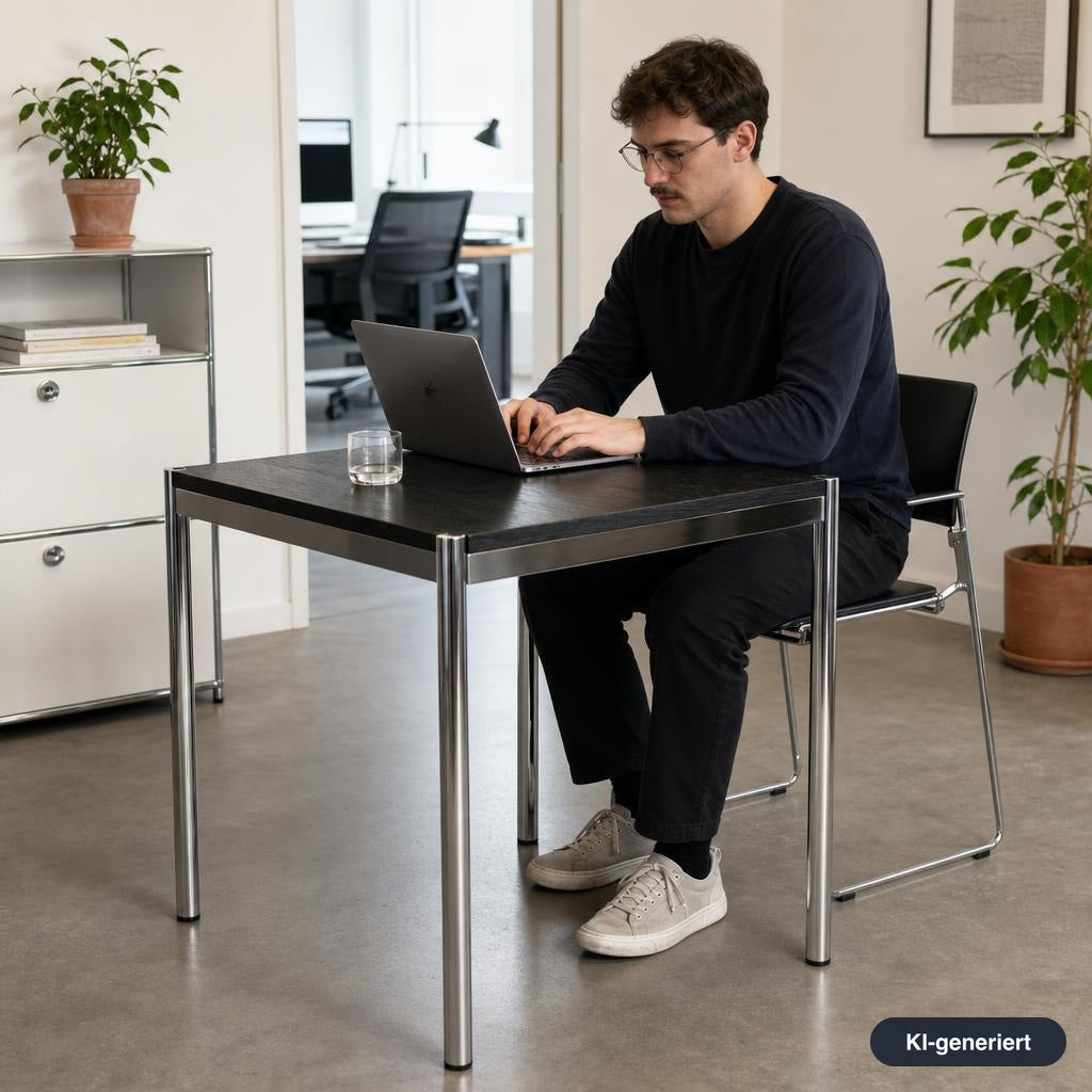 USM Haller Tisch Eiche schwarz 70x70cm