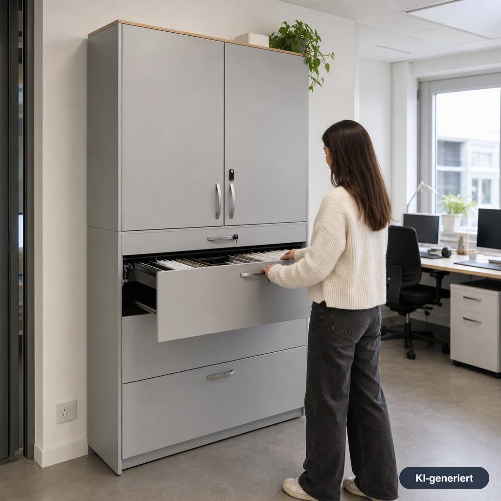 Steelcase Aktenschrank 6OH mit HR-Auszügen