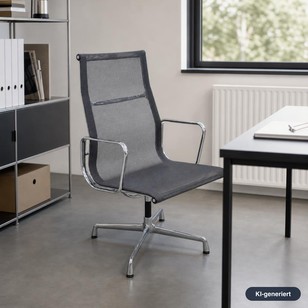 Vitra EA 112 Netz anthrazit Chrom