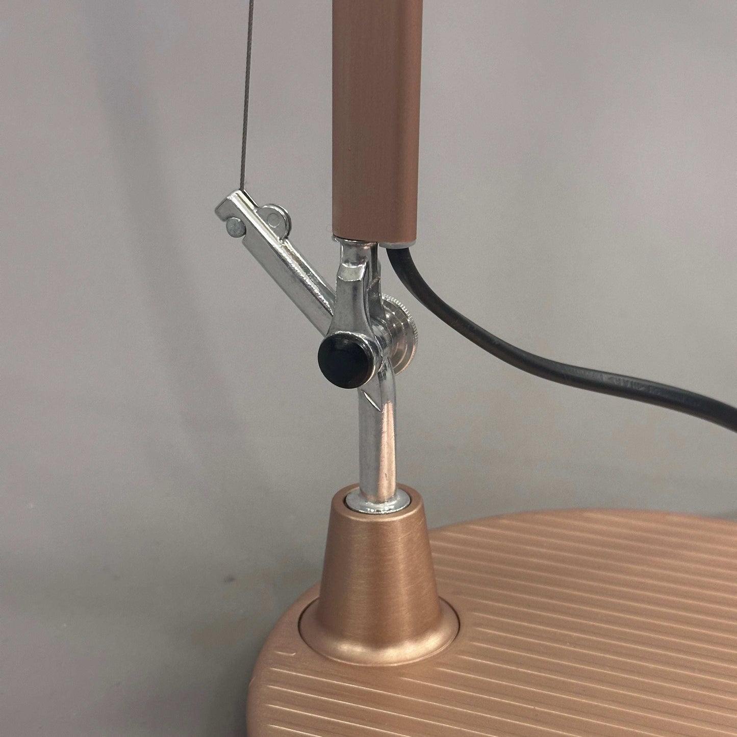 Copper Artemide Tolomeo Micro desk lamp with adjustable arm and included bulb