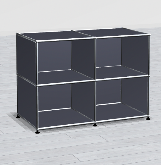 USM Haller Sideboard "kurz" gem. Skizze; anthrazitgrau; 74x103x53cm (HxBxT)