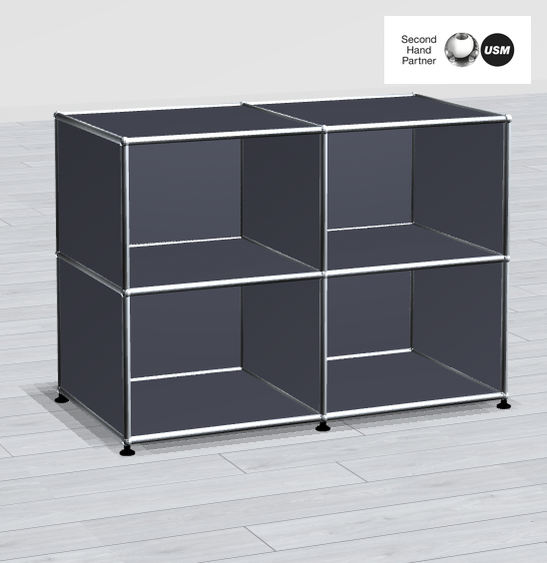 USM Haller Sideboard "kurz" gem. Skizze; anthrazitgrau; 74x103x53cm (HxBxT)