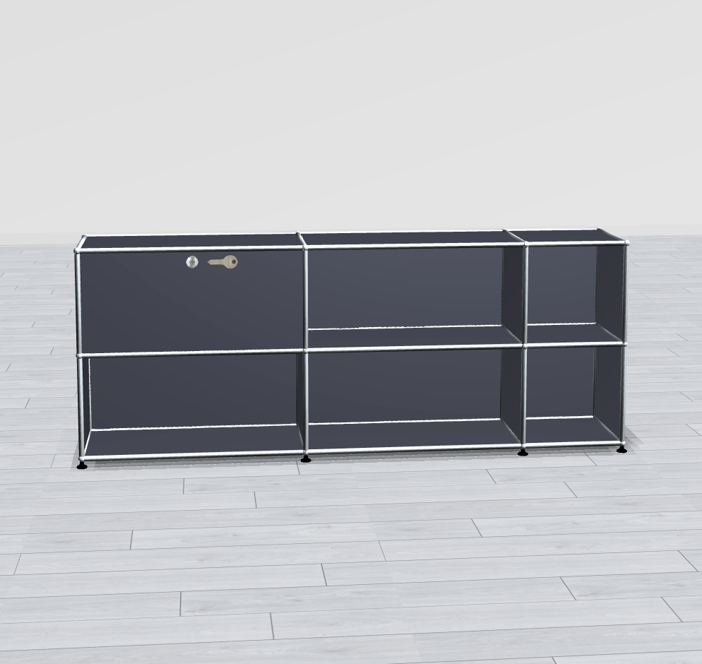 USM Haller Sideboard "lang" gem. Skizze; anthrazitgrau; 74x178x39cm (HxBxT)