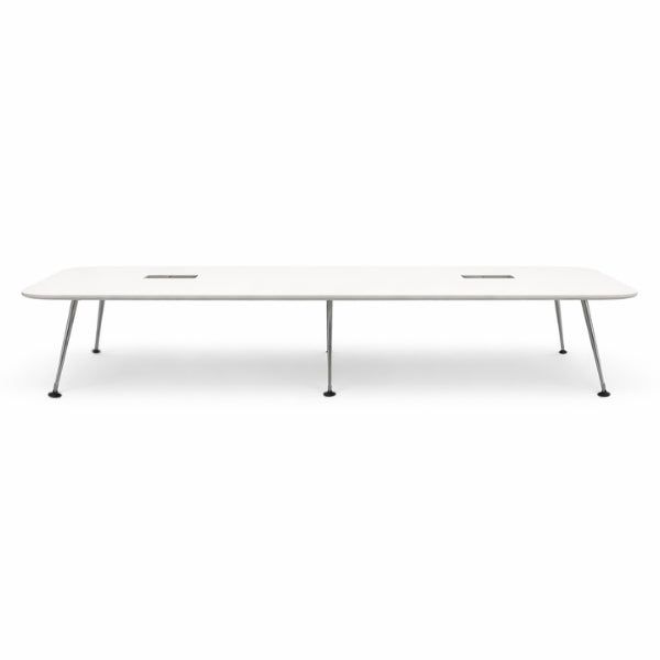 Vitra Medamorph Konferenztisch mit Elektrifizierung 500x130 weiß