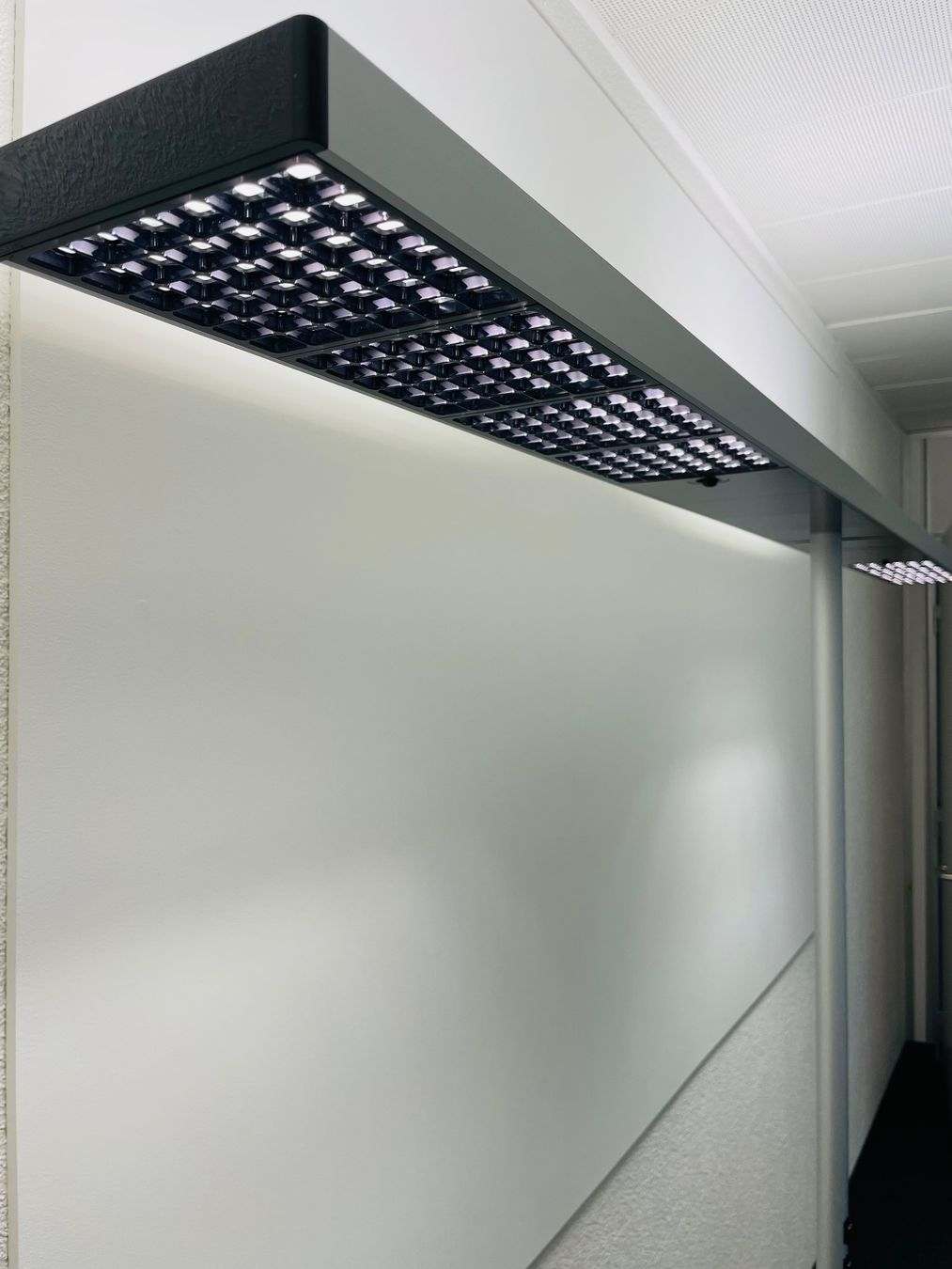 Modern Grau LED Stehlampe with sensor and remote, dual-wing design, model Xt-a Plus T