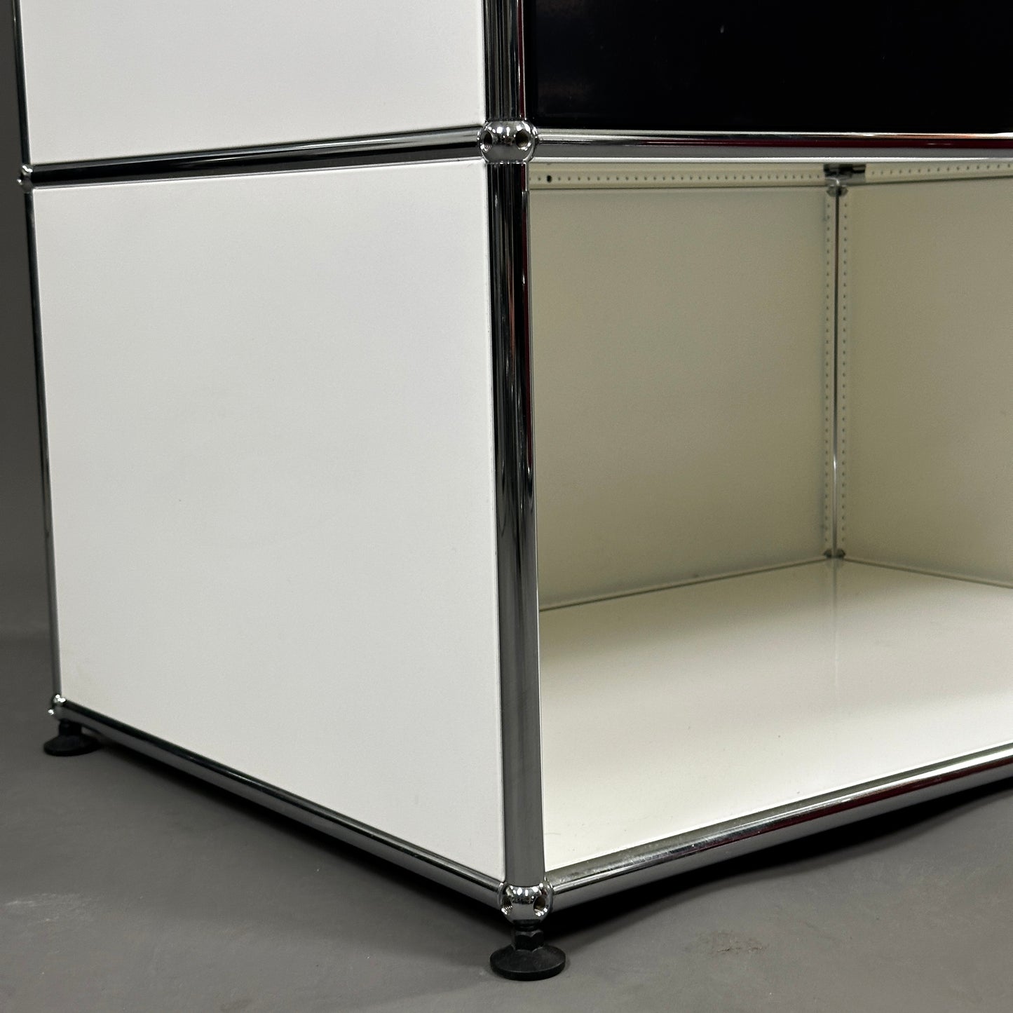 USM Haller 1x3 Highboard 50er tief weiß / schwarz