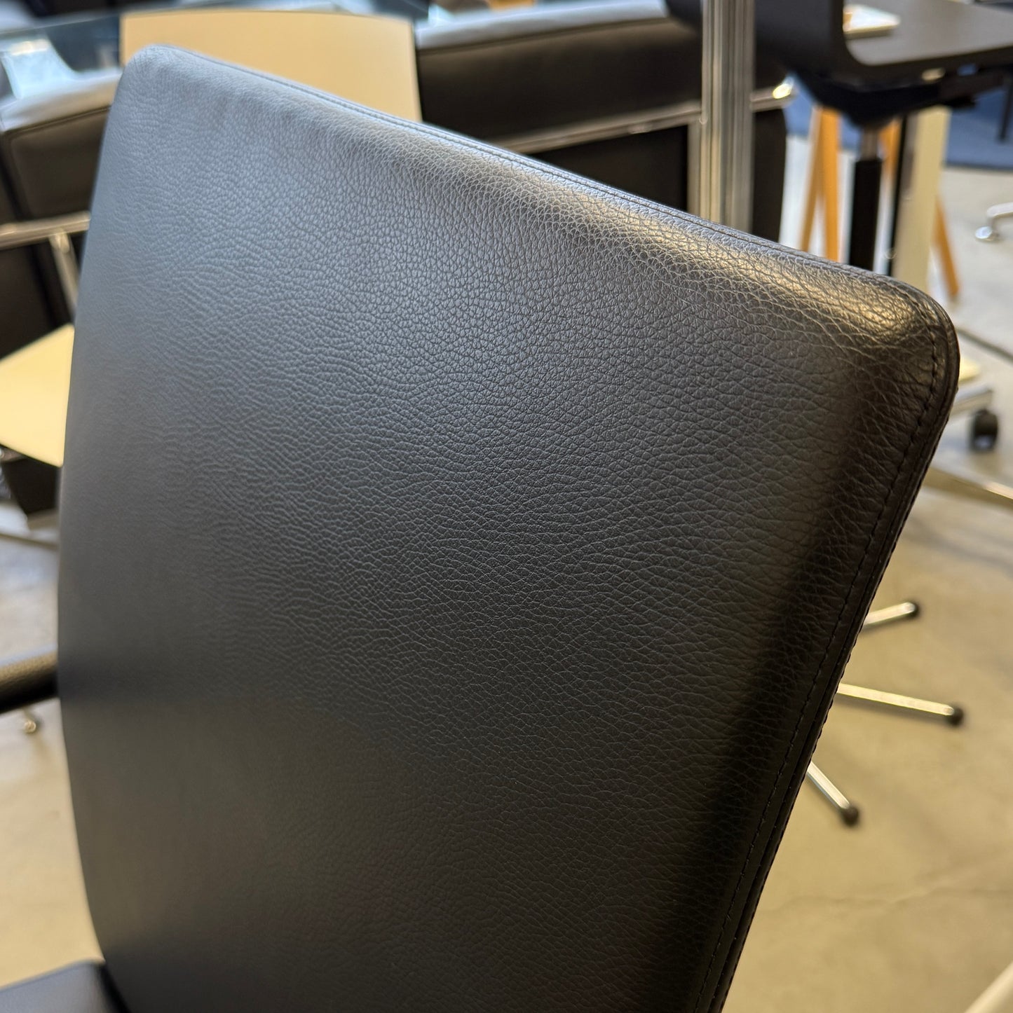Walter Knoll Freischwinger Leder schwarz