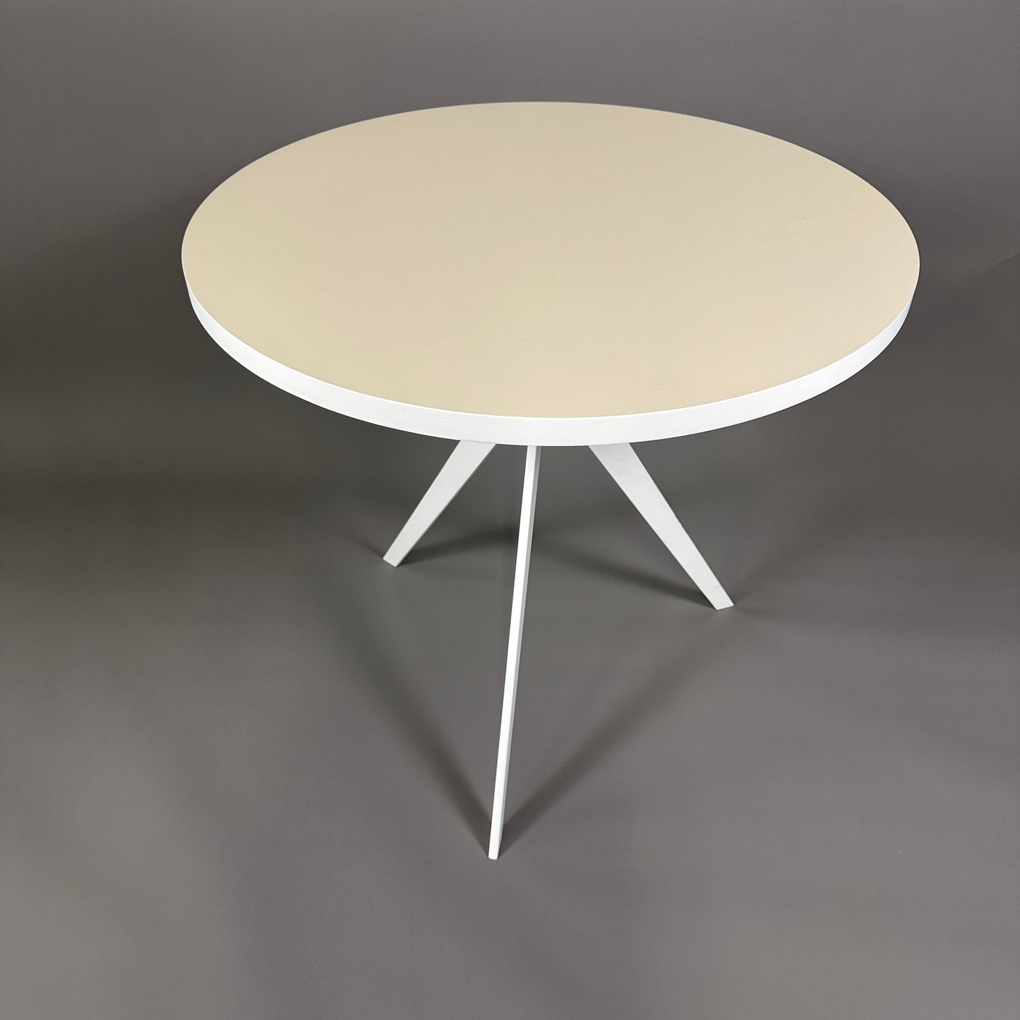 Bistrotisch weiß / beige rund 80cm