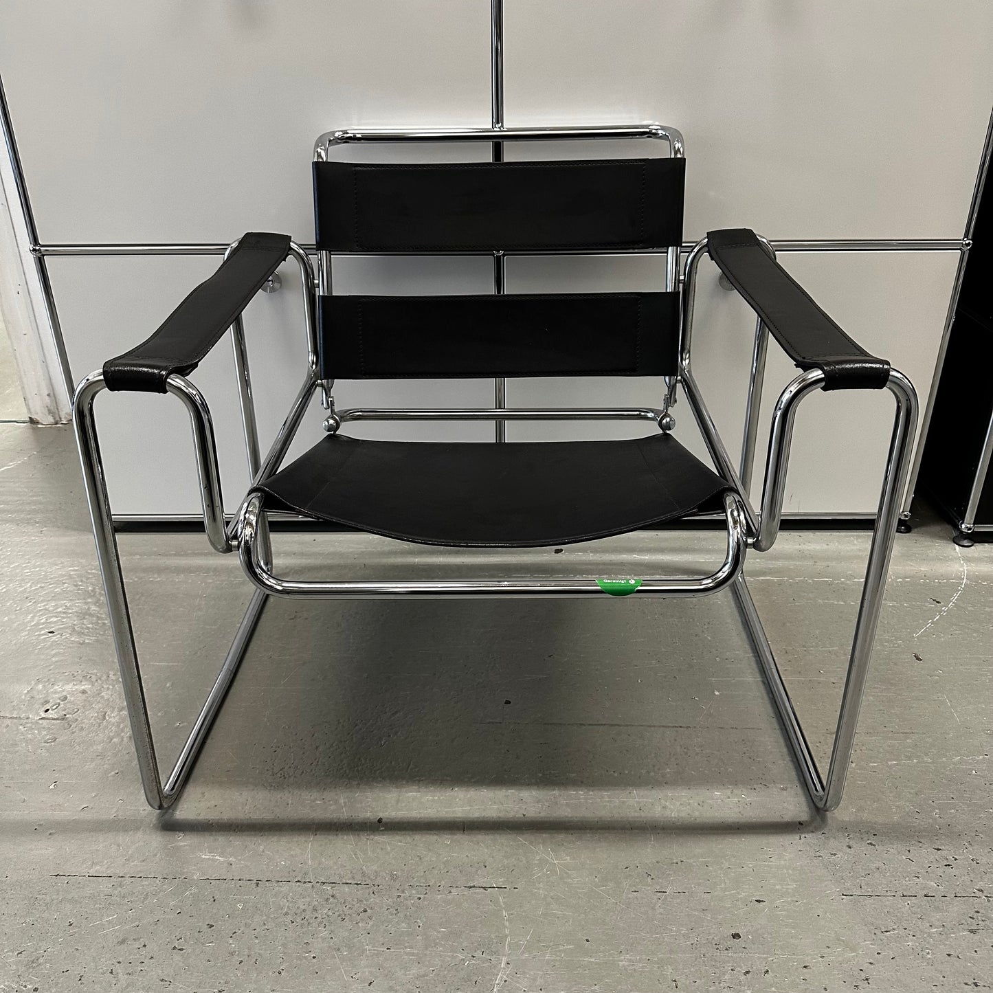 Wassily/Knoll Sessel Replikat Leder schwarz