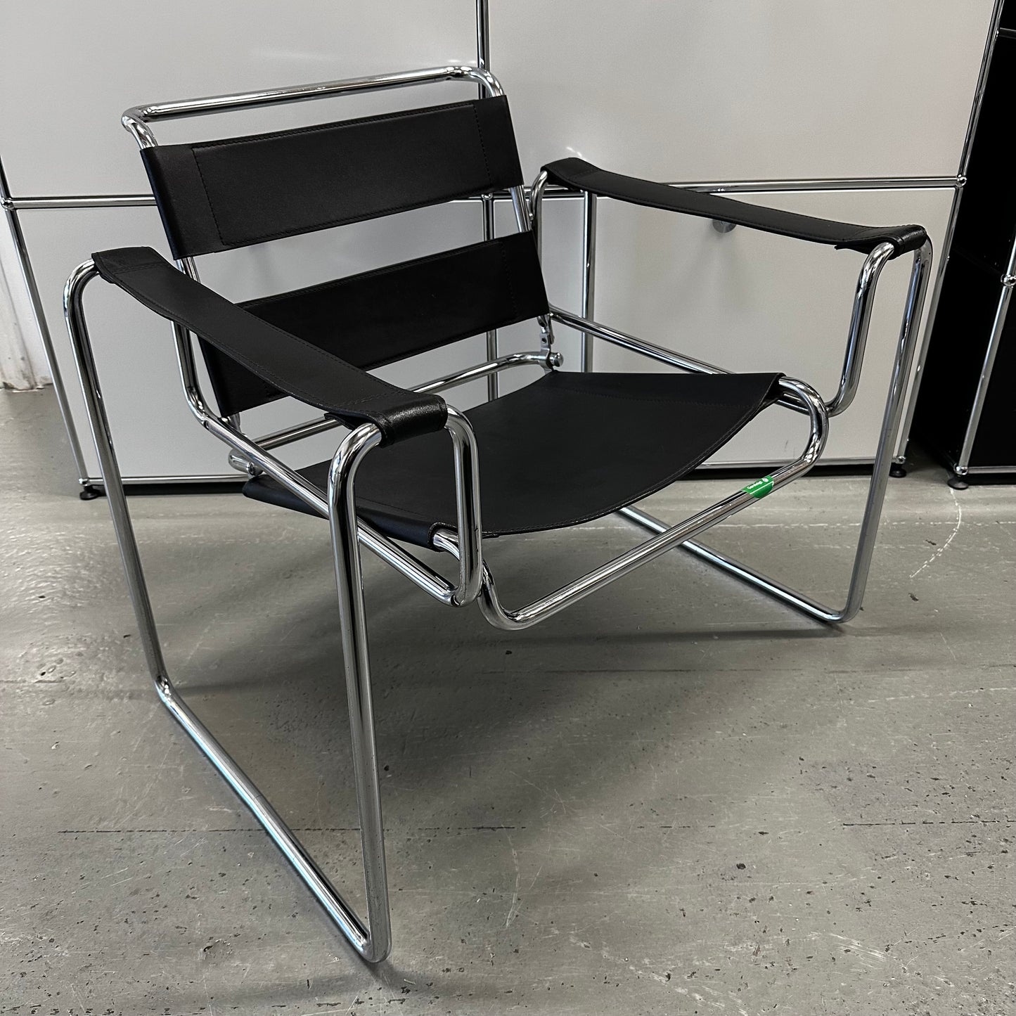 Wassily/Knoll Sessel Replikat Leder schwarz