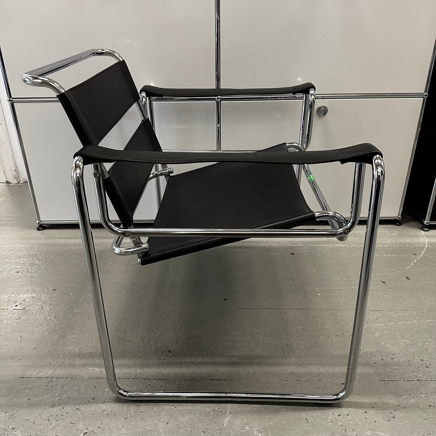 Wassily/Knoll Sessel Replikat Leder schwarz