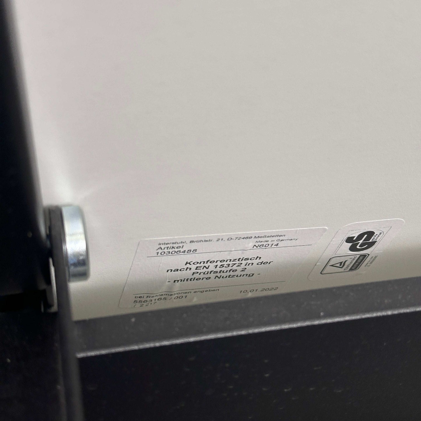 Interstuhl Klapptisch 140x60 cm klappbar auf Rollen mobil und platzsparend