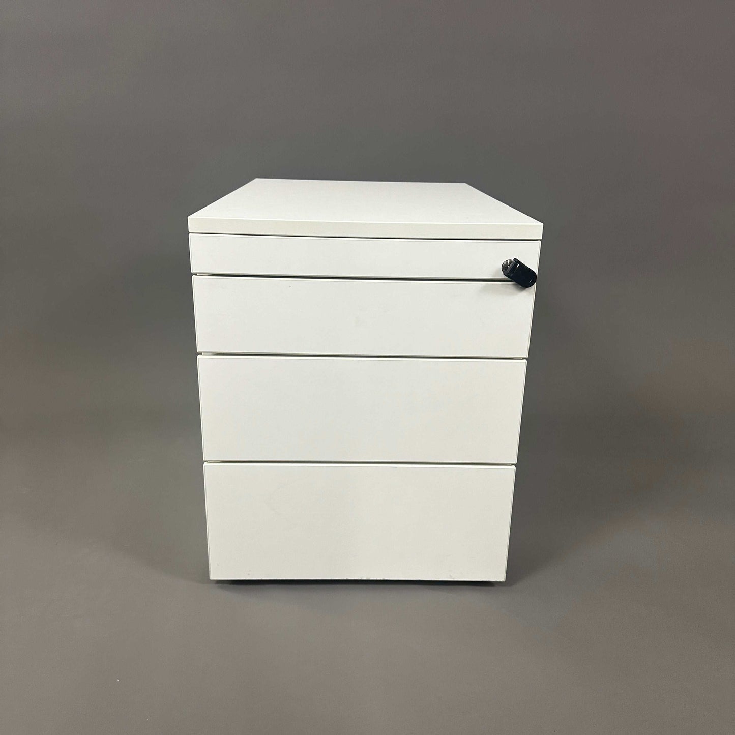 Kinnarps Rollcontainer weiß, abschließbar, 4 Schubladen, 52x42x60 cm