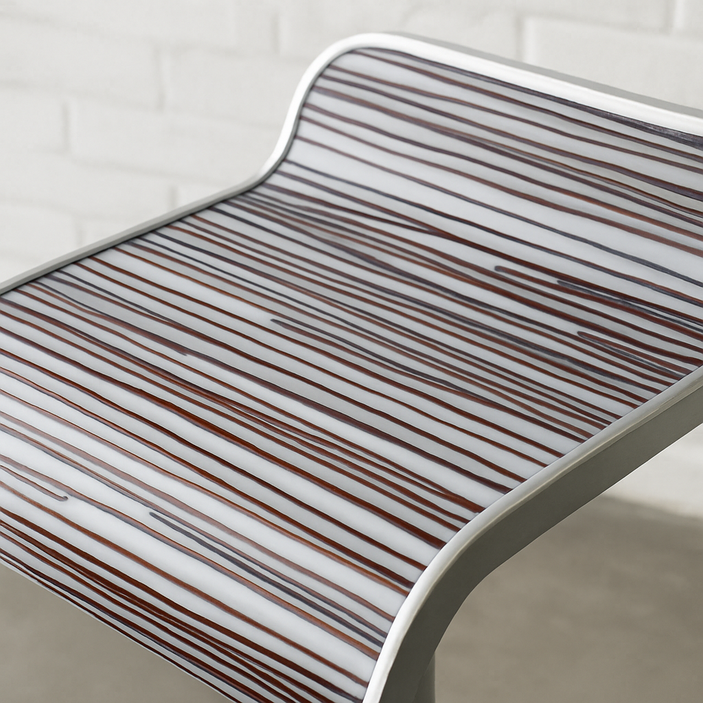 LaPalma Barhocker LEM mit epoxy Sitzfläche und chrom Gestell, drehbar und höhenverstellbar