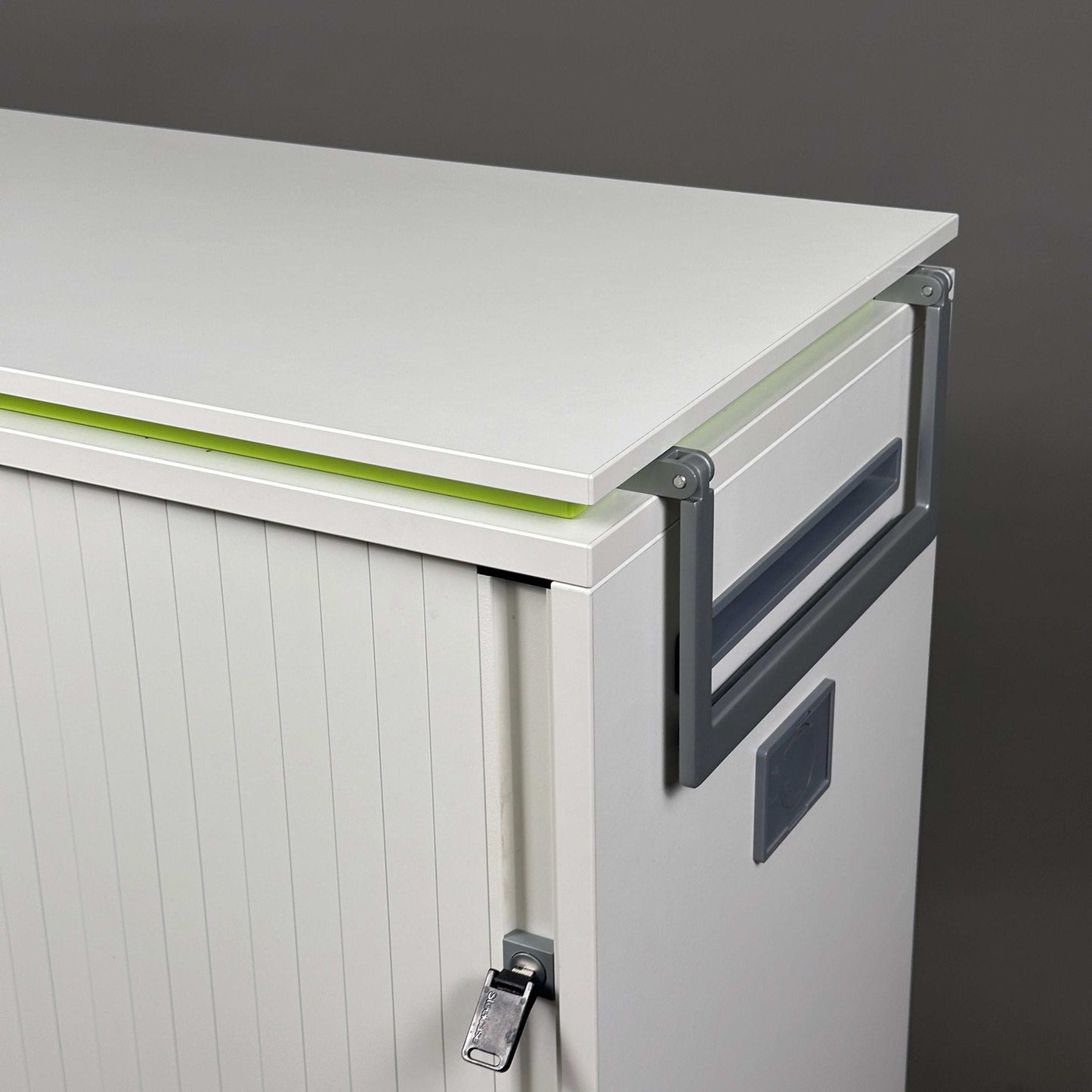Steelcase Aktencaddy Rollschrank Moby 2 weiß abschließbar Bürorollwagen mit Briefeinwurf