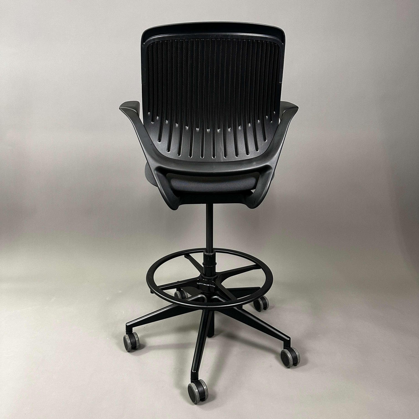 Steelcase Cobi flexible black office chair with mesh back and adjustable height on wheels