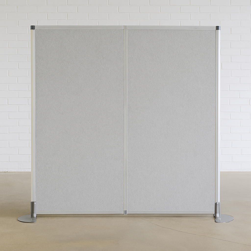 Modulare Stellwand als Schallschutz- und Sichtschutz-Trennwand von Reyem, 80x160 cm, inklusive Standfüße und Montageset