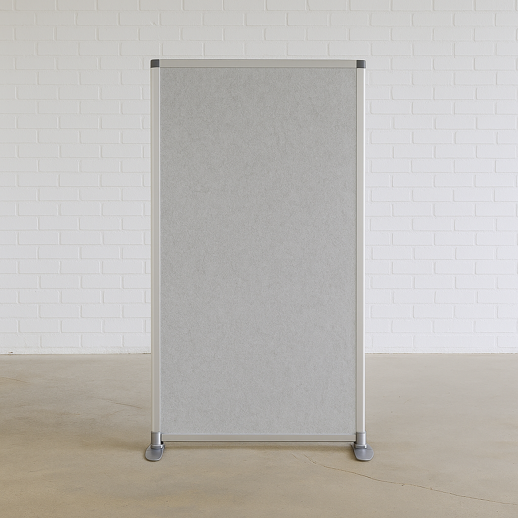Modulare Stellwand 80x160 cm als Schall- und Sichtschutz mit Standfüßen und Montageset von Reyem.