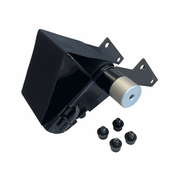 USM CPU-Halterung black metal bracket with screws for mounting under USM Kitos desks, supports up to 20kg computer
