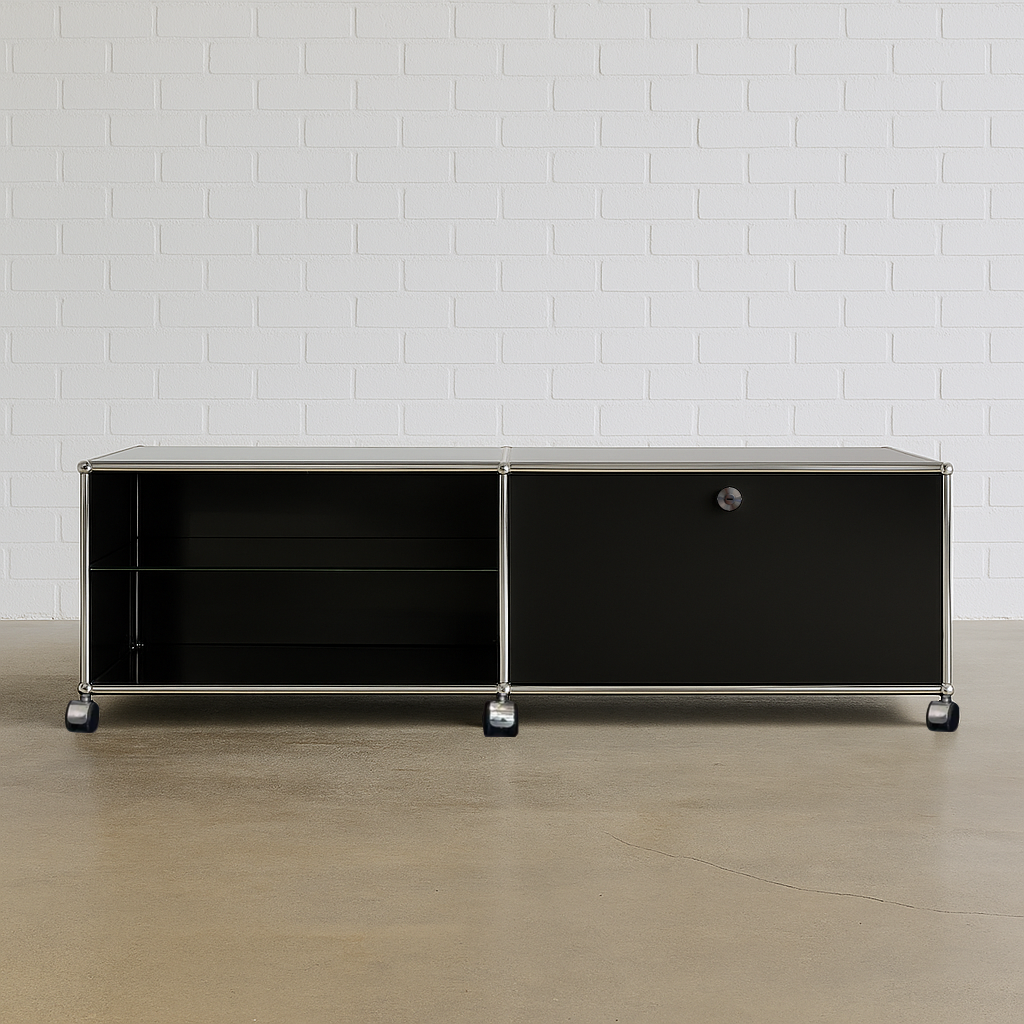 USM Haller Lowboard 2x1 schwarz