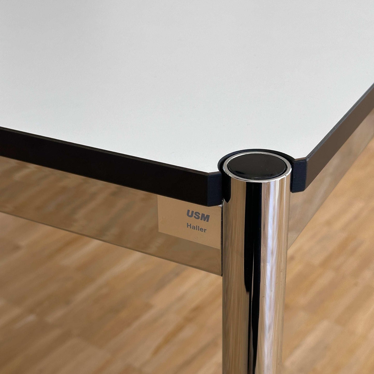 USM Haller Plus Tisch 200x100cm perlgrau/weiß