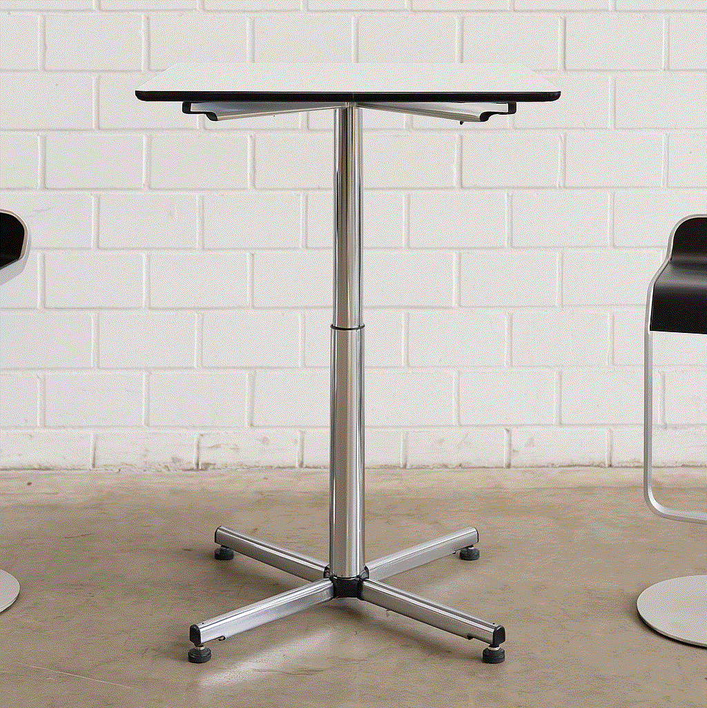 USM Kitos Hubtisch 75x75 cm höhenverstellbarer Metall-Glastisch mit Gasfeder