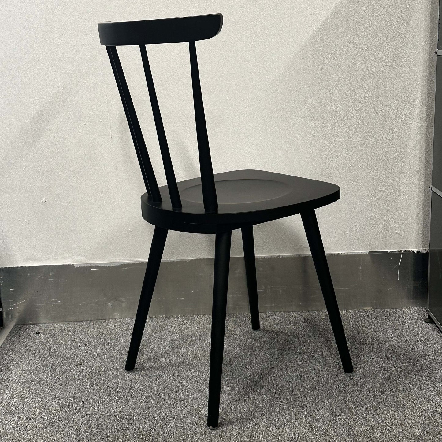 Wagner W-1960 Chairity black wooden chair with slim backrest and minimalist design