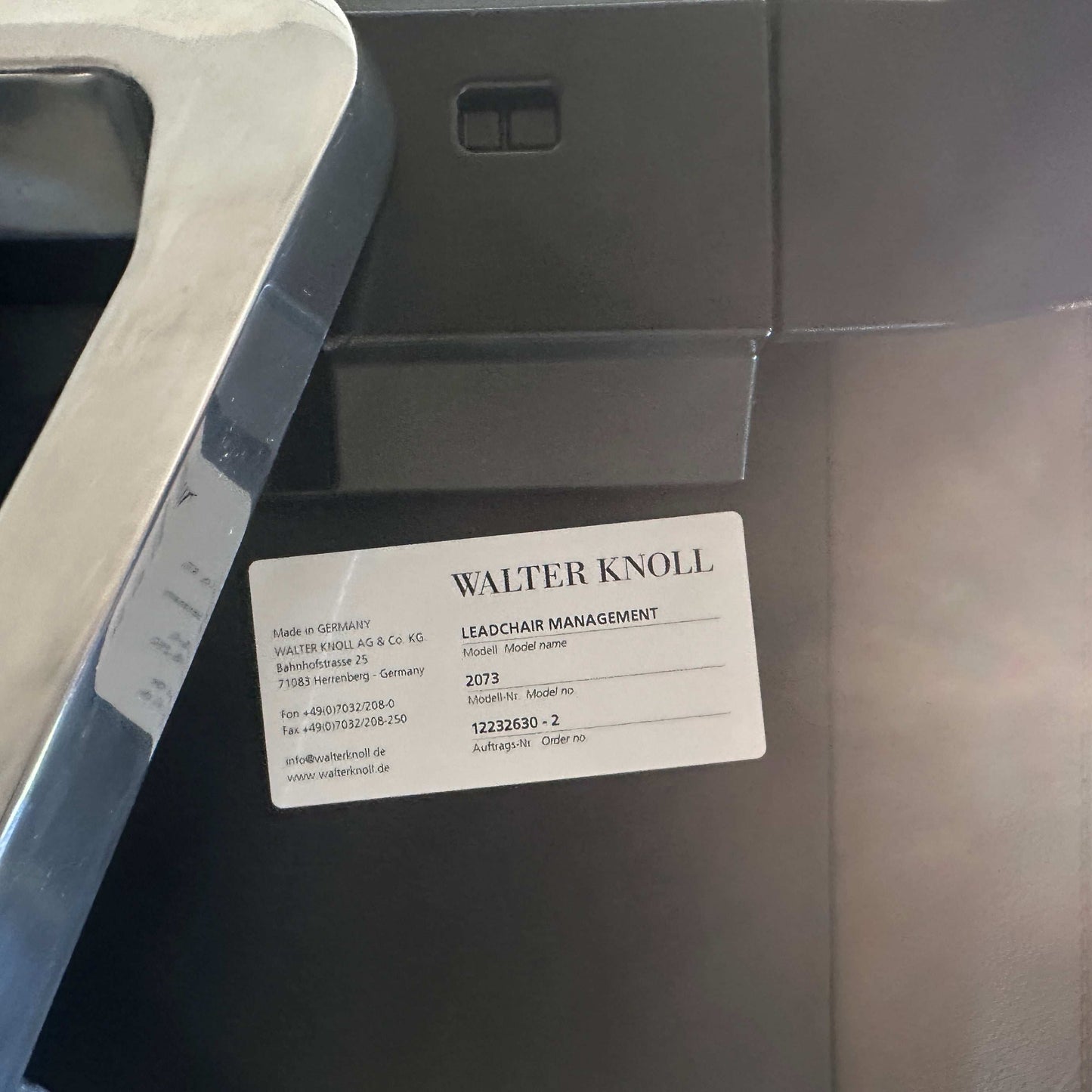 Walter Knoll Lead Chair drehbarer Bürostuhl aus braunem Leder mit arretierbarer Rückenlehne