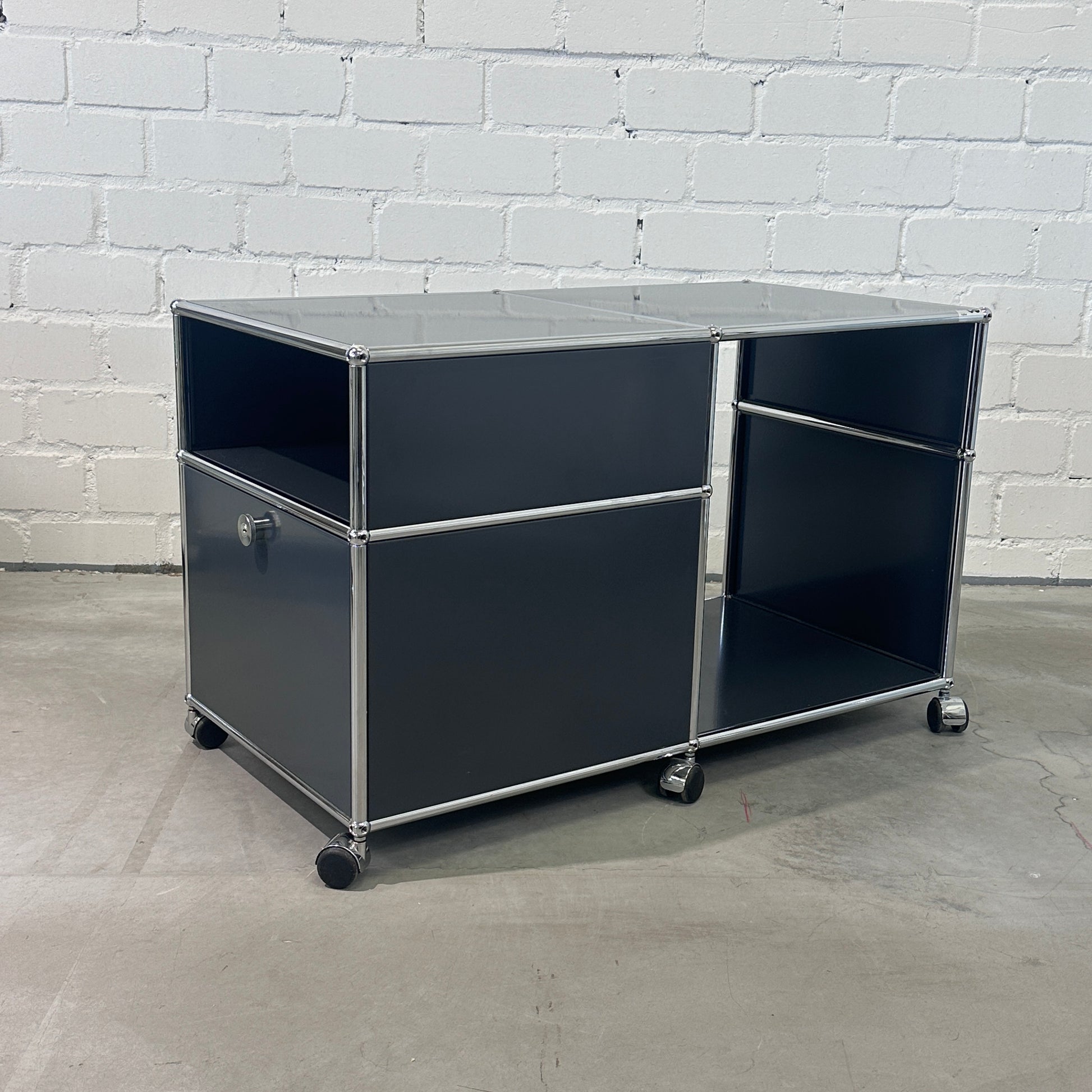 Technikmöbel anthrazit 1 Klappe seitlich 100x500x550+80mm