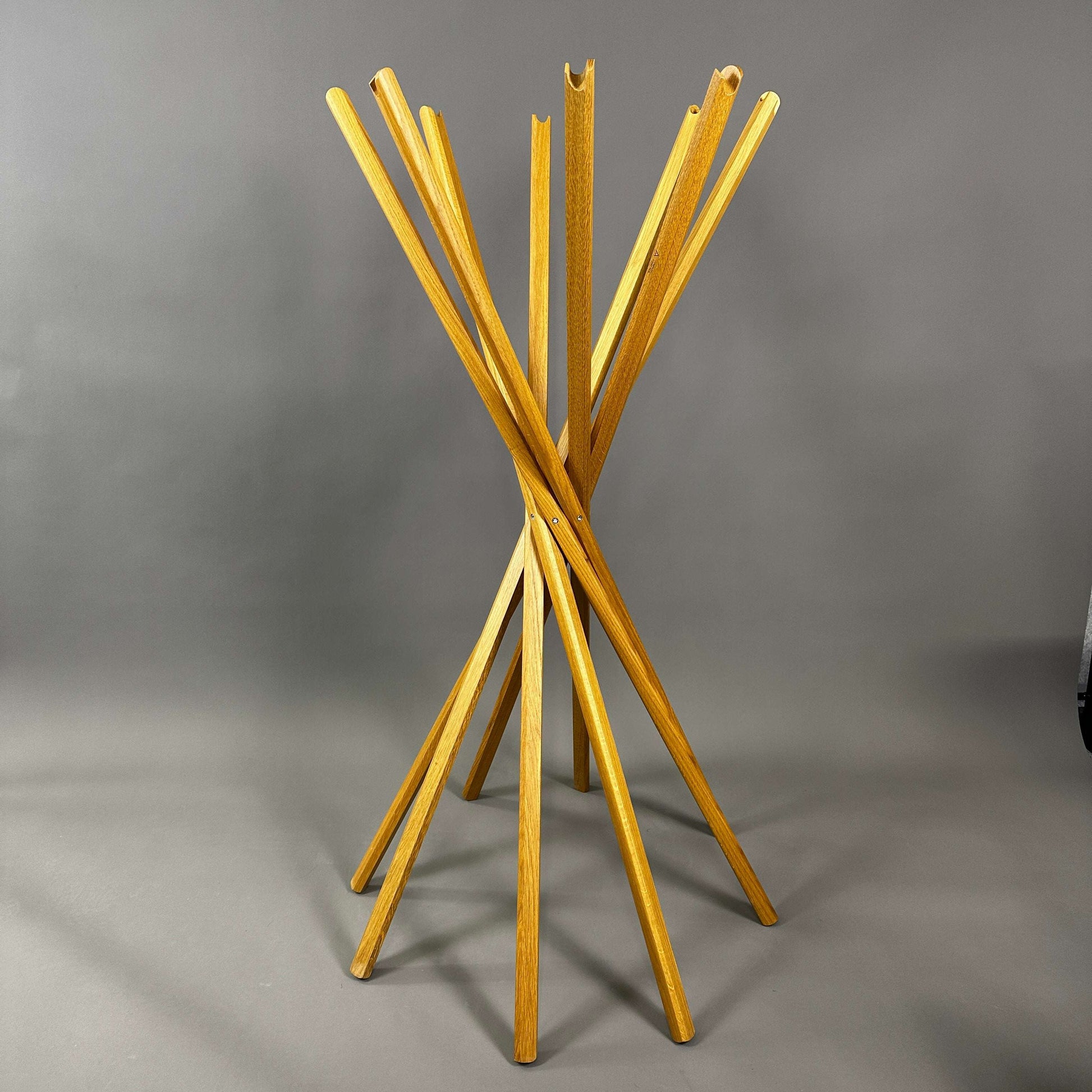 Zanotta Sciangai Kleiderständer aus Eschenholz, modernes Design, mehrfach ausgezeichnet, 145 x 65 cm Garderobe