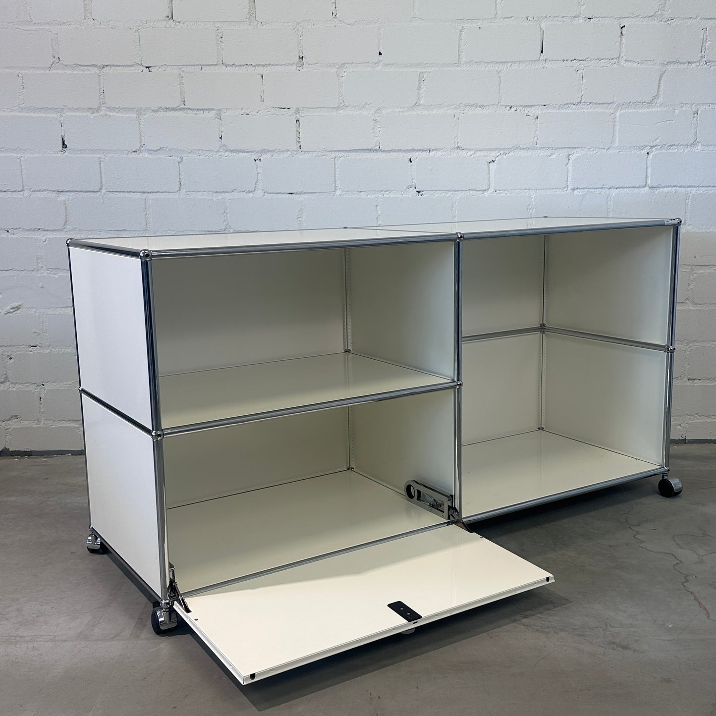 Technikmöbel 152,5x52,5x63mm weiß 2x Klappen