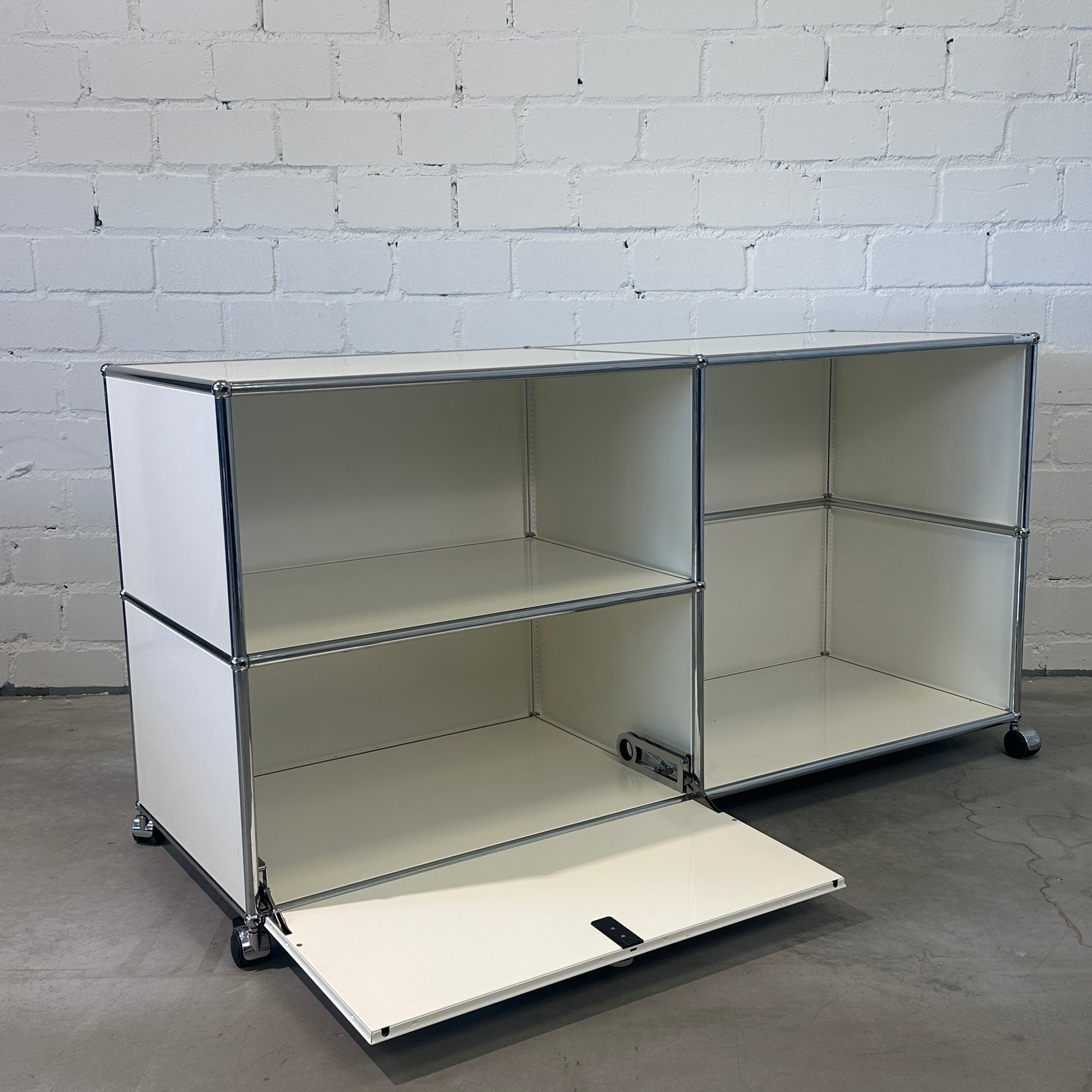 Technikmöbel 152,5x52,5x63mm weiß 2x Klappen