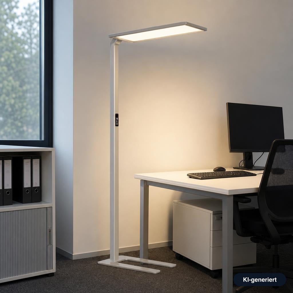 Lenorad LED Stehlampe silbergrau