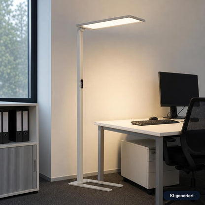 Lenorad LED Stehlampe silbergrau
