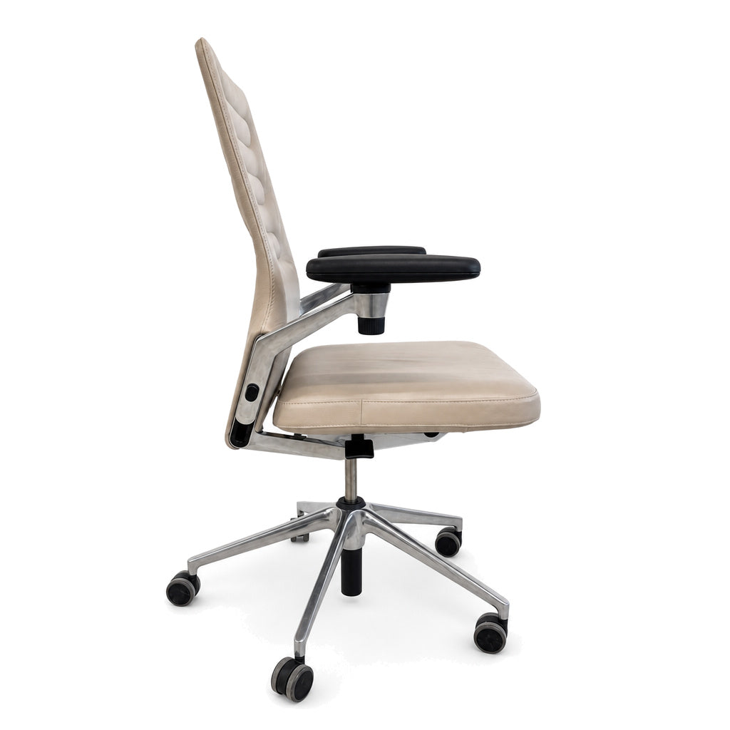 Vitra AC4 Work Bürostuhl Leder beige