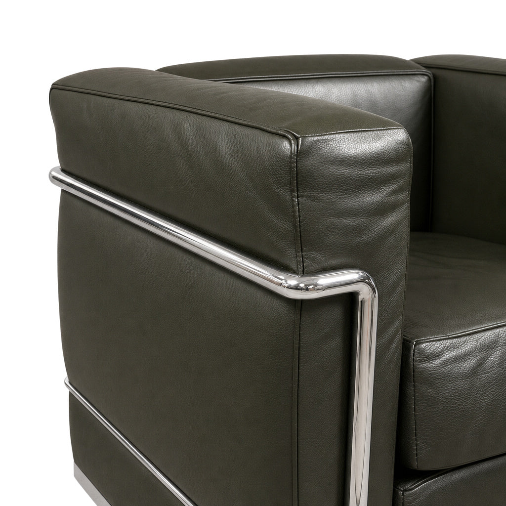 Cassina LC2 Sessel Leder olivgrün