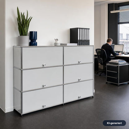 USM Haller Highboard 2x3 Lichtgrau