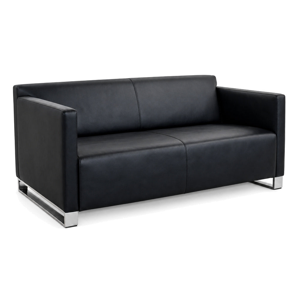 COR Quant Sofa 2-Sitzer Leder schwarz