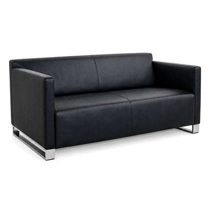 COR Quant Sofa 2-Sitzer Leder schwarz
