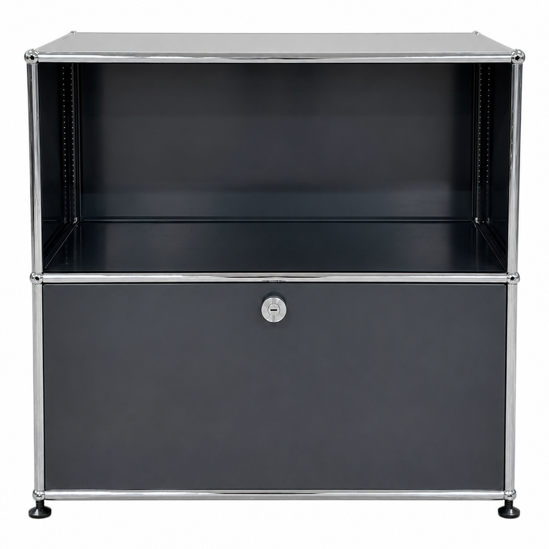 USM Haller 1x2 anthrazit 1x Auszug