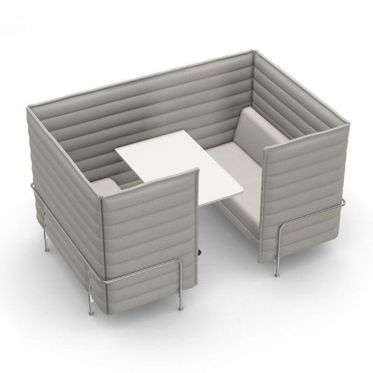 Vitra Alcove Cabin 2-Sitzer Highback hellgrau