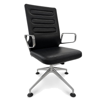 Vitra AC 4 Meet Leder schwarz