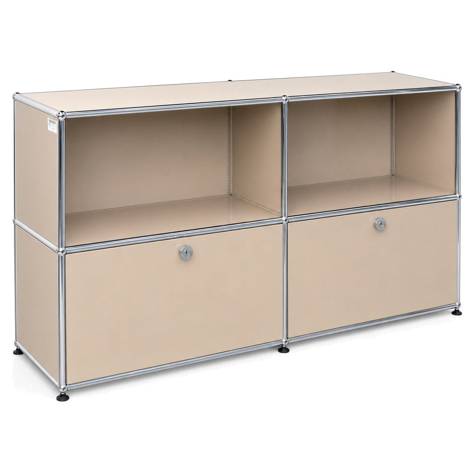 USM Haller Sideboard beige 2x2 2 Klappen