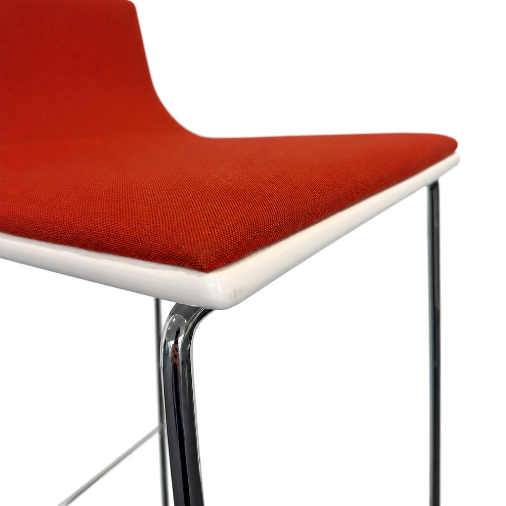 Andreu World Barhocker LINEAL weiß/rot