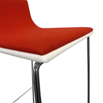 Andreu World Barhocker LINEAL weiß/rot