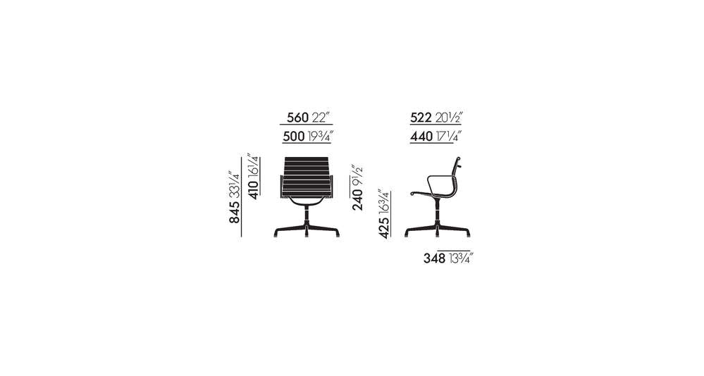 Vitra EA 104 Hopsak Cognac/Elfenbein